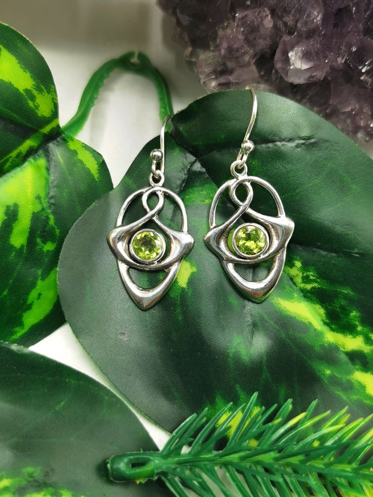 Peridot earrings clearance sterling silver