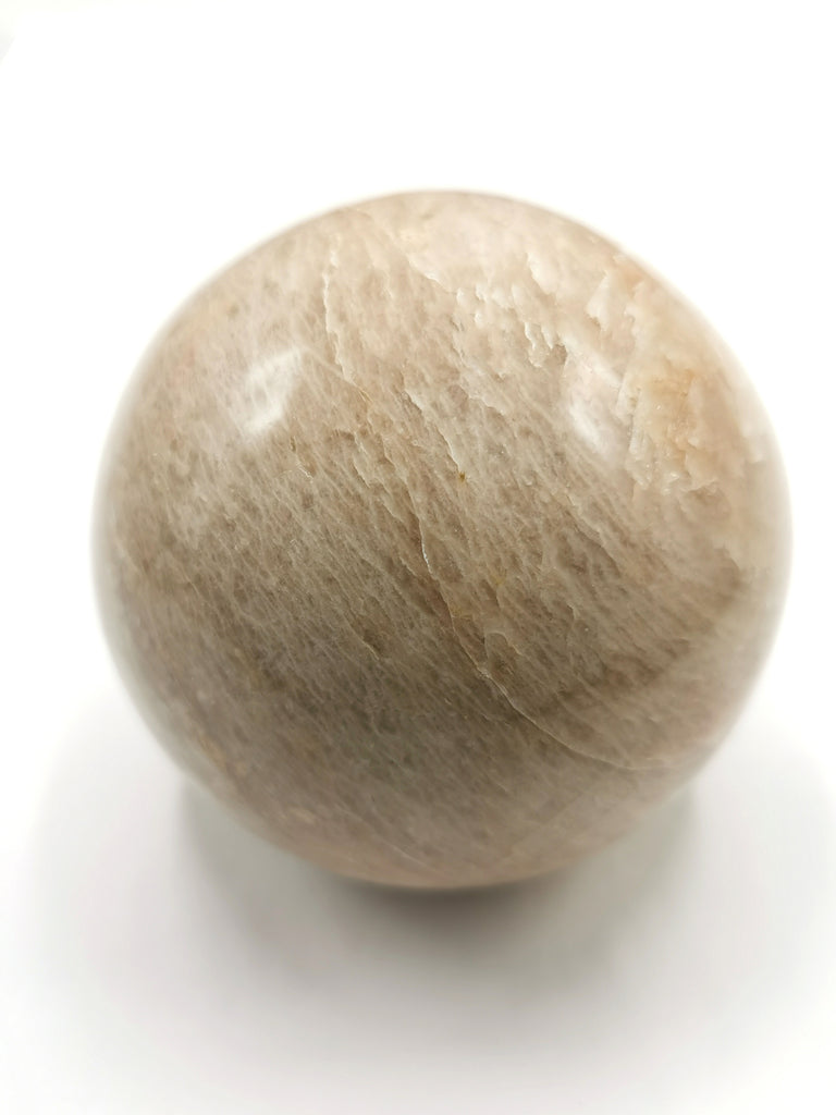 Peach Moonstone sphere - Unveiling the Tranquil Essence | Crystal Healing Gemstones - 3 inches dia. and 538 gm weight