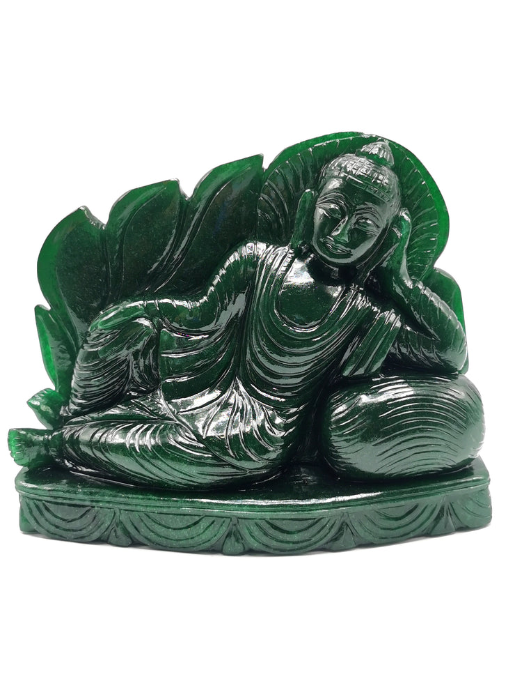 Green Aventurine Parinirvana Buddha - A Symbol of Peace and Harmony