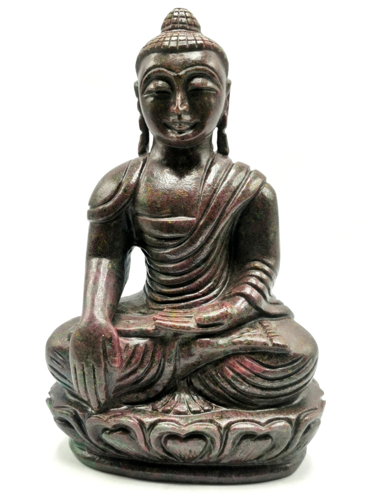 Ruby Kyanite Lord Buddha Carving - Transcendental Serenity | 10 inches and 4.59 kg (10.1 lb)