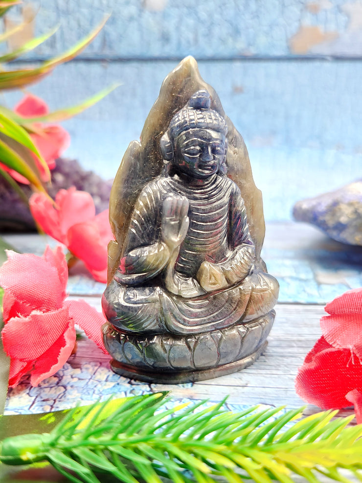 Blue Sapphire Buddha Idol - A Unique Design Unveiled & Serenity Embodied