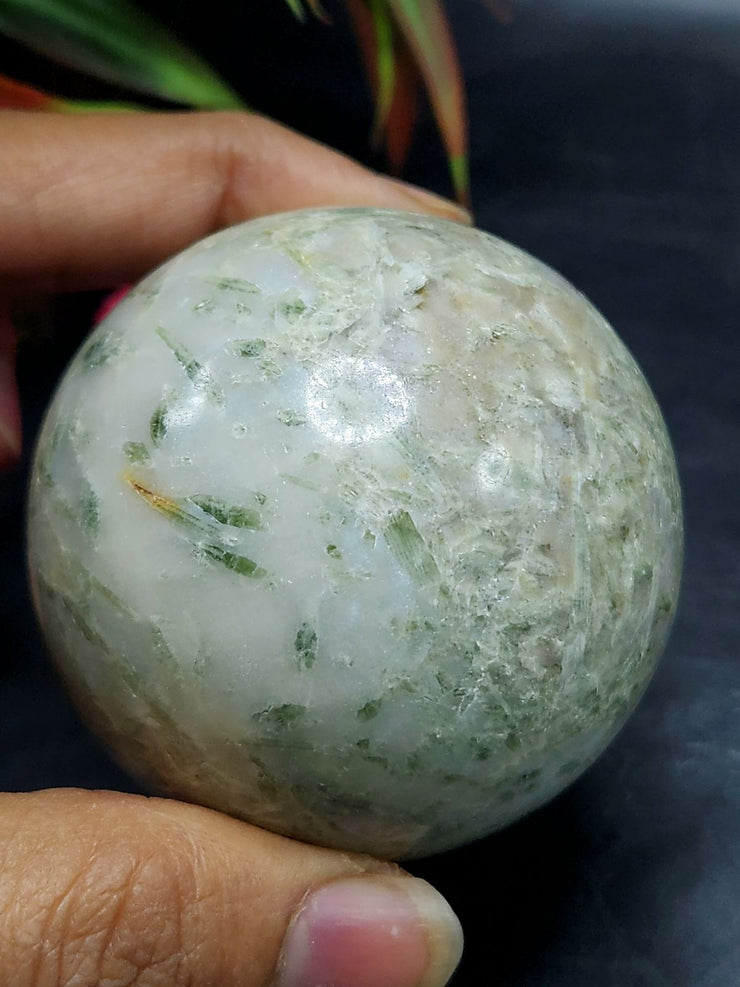 What is the Benefit of Green Tourmaline on Quartz Sphere, Where to Use It, and How It Is Useful in Spiritual Healing ? | A Fusion of Healing and Elegance for Crystal Enthusiasts