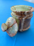 Green Onyx jar with lid: A Perfect Blend of Style, Storage, and Positivity | Home Decor