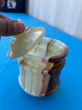 Green Onyx jar with lid: A Perfect Blend of Style, Storage, and Positivity | Home Decor | Crystal Healing