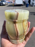 Green Onyx jar with lid: A Perfect Blend of Beauty, Functionality and Spiritual Harmony | Home Decor | Crystal Healing