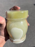 Green Onyx jar with lid: A Perfect Blend of Beauty, Functionality and Spiritual Harmony | Home Decor | Crystal Healing