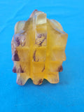 Dragon Head Carving in Yellow Fluorite for Strength, Prosperity, and Spiritual Protection | Home Decor | Crystal Healing