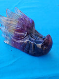 Multi Fluorite Dragon Head Carving for Strength, Prosperity and Spiritual Harmony | Home Decor | Crystal Healing