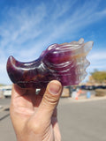 Multi Fluorite Dragon Head Carving for Strength, Prosperity and Spiritual Harmony | Home Decor | Crystal Healing