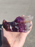 Multi Fluorite Dragon Head Carving for Strength, Prosperity and Spiritual Harmony | Home Decor | Crystal Healing