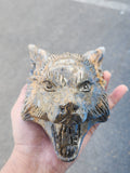 Wolf Head Carving in Petrified Palmwood for Strength, Tranquility and Success | Home Decor | Crystal Healing