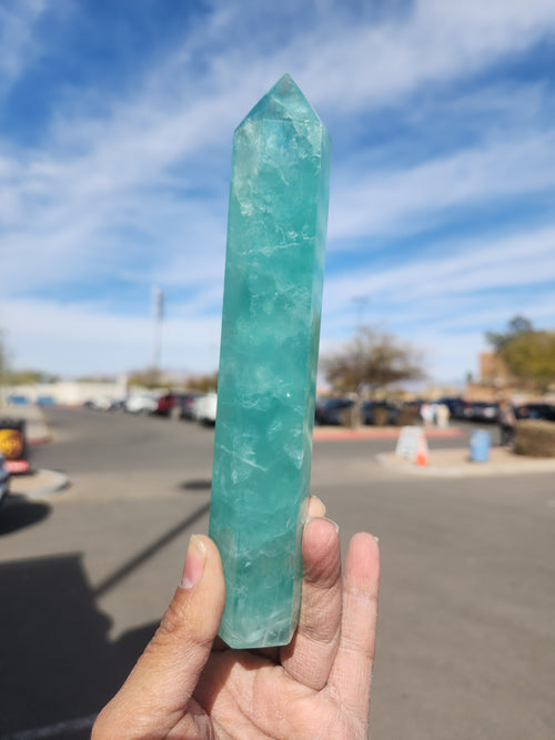 Green Fluorite Tower: A Beacon of Harmony, Protection and Prosperity | Home Decor | Crystal Healing