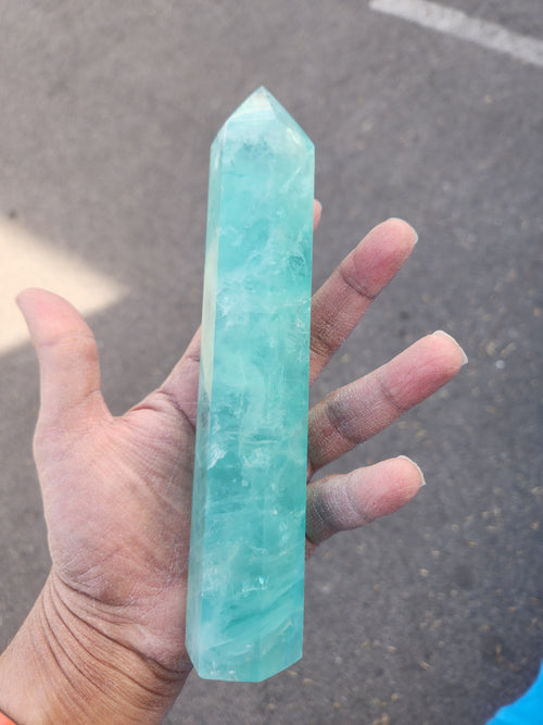 Green Fluorite Tower: A Beacon of Harmony, Protection and Prosperity | Home Decor | Crystal Healing