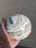 Zebra Onyx Sphere: Experience Harmony and Strength with This Exquisite Handmade Gemstone | Home Decor | Crystal Healing