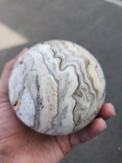 Zebra Onyx Sphere: Experience Harmony and Strength with This Exquisite Handmade Gemstone | Home Decor | Crystal Healing