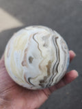 Zebra Onyx Sphere: Experience Harmony and Strength with This Exquisite Handmade Gemstone | Home Decor | Crystal Healing