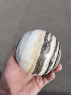 Zebra Onyx Sphere: A Symbol of Balance and Protection | Home Decor | Crystal Healing