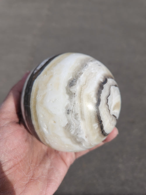 Zebra Onyx Sphere: A Symbol of Balance and Protection | Home Decor | Crystal Healing