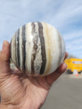 Zebra Onyx Sphere: A Symbol of Balance and Protection | Home Decor | Crystal Healing