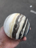 Zebra Onyx Sphere: A Symbol of Balance and Protection | Home Decor | Crystal Healing