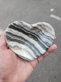 Zebra Onyx Heart Bowl: A Symbol of Balance, Clarity and Positivity | Crystal Decor | Crystal Healing