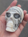 Zebra Onyx Skull Carving: A Fusion of Art, Symbolism, and Spiritual Significance | Crystal Decor | Crystal Healing