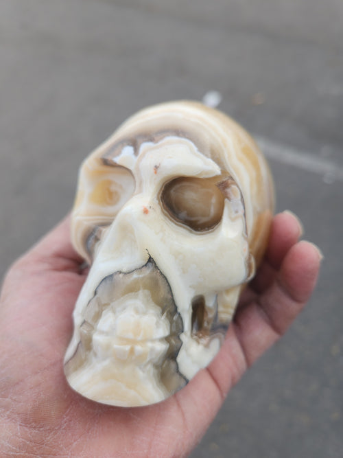 Zebra Onyx Skull Carving: A Perfect Blend of Home Elegance and Spiritual Energy