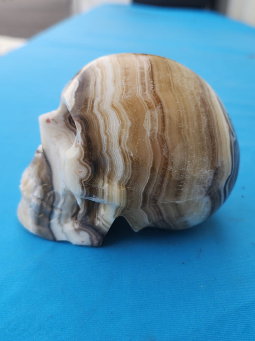 Zebra Onyx Skull Carving: A Perfect Blend of Home Elegance and Spiritual Energy