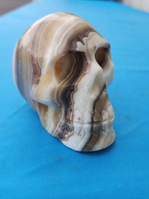 Zebra Onyx Skull Carving: A Perfect Blend of Home Elegance and Spiritual Energy