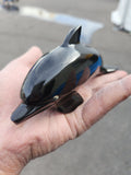 Black Onyx Dolphin Carving: A Symbol of Strength, Protection, and Serenity | Crystal Decor | Crystal Healing