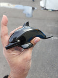 Black Onyx Dolphin Carving: A Symbol of Strength, Protection, and Serenity | Crystal Decor | Crystal Healing