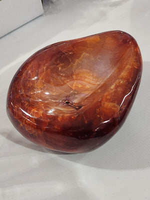 Carnelian Handmade Bowl: Home Warmth and Meditation Serenity | Reiki/Chakra/Healing | Home Decor | Weighing 400 gms