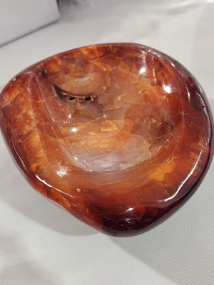 Carnelian Handmade Bowl: Home Warmth and Meditation Serenity | Reiki/Chakra/Healing | Home Decor | Weighing 400 gms