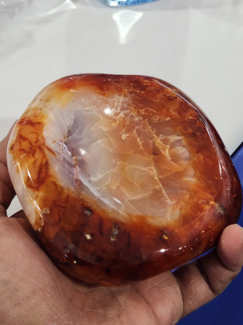 Carnelian Handmade Bowl: Aesthetic Decor and Spiritual Harmony | Reiki/Chakra/Healing | Home Decor | Weighing 400 gms