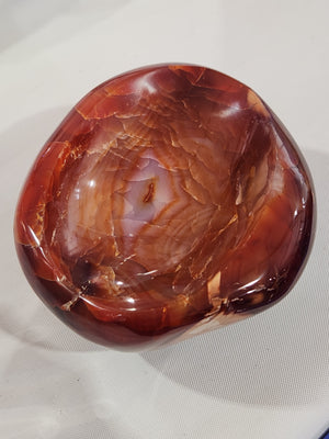 Carnelian Handmade Bowl: A Timeless Blend of Beauty and Positive Energy for Your Home | Reiki/Chakra/Healing | Home Decor | Weighing 400 gms