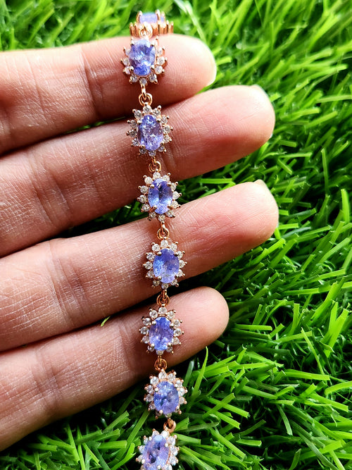 Tanzanite Purple Crystal Pearl Bracelet – SWCreations