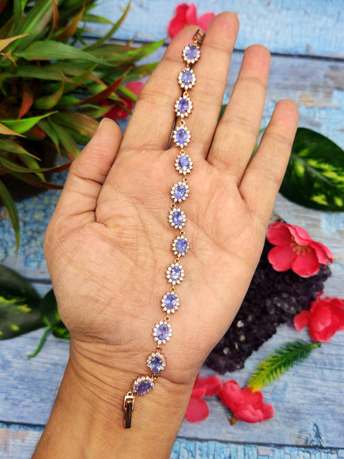 Swarovski Crystal Tanzanite Round Shaped Rosary Bracelet 6mm – Beattitudes  Religious Gifts