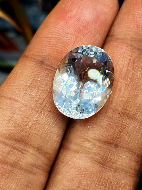 Aquamarine AA Grade Oval-Shaped Faceted Loose Gemstone - Radiant Azure Treasures