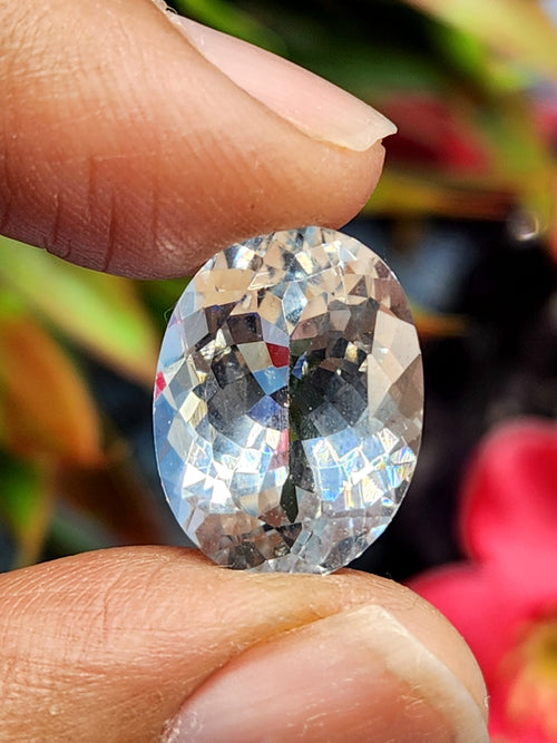 Aquamarine AA Grade Oval-Shaped Faceted Loose Gemstone - Radiant Azure Treasures