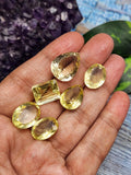 Lemon Quartz Faceted Mix-Shaped Loose Gemstones - Radiant Splendor and Vitality - Lot of 6 units