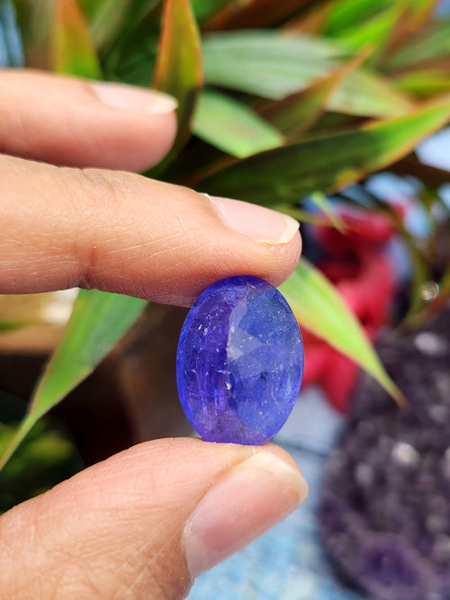 Tanzanite Faceted Loose Gemstones in Oval Shaped  - Enigmatic Elegance