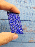 Lapis Lazuli Pendant in Mughal Floral Design - Capturing the Regal Essence of Timeless Beauty