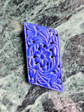 Lapis Lazuli Pendant in Mughal Floral Design - Capturing the Regal Essence of Timeless Beauty