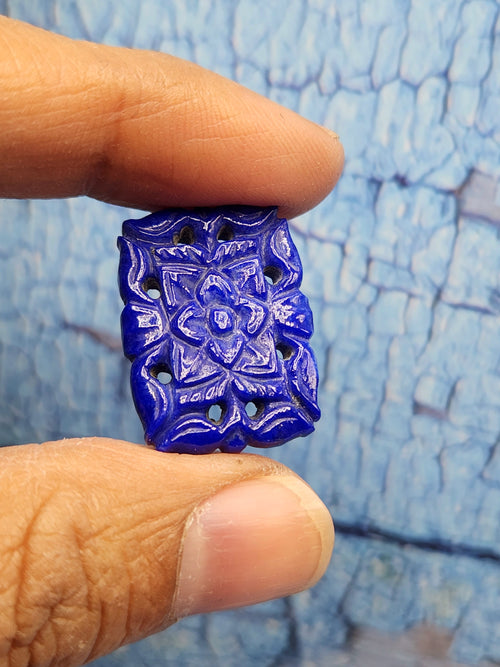 Lapis Lazuli Pendant in Mughal Floral Design - Eternal Elegance | Gemstone Necklace | Birthday Gift | Valentine gift | Mother's Day gift