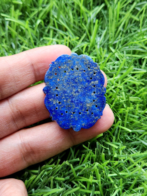 Lapis Lazuli Pendant Carving in Mughal Floral Design - Eternal Elegance | Gemstone Necklace | Birthday Gift | Valentine gift | Mother's Day gift