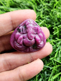 Ruby Ganesha Carving Pendant - A Fusion of Spirituality and Elegance | Birthday Gift | Daughter's Day Gift | Mother's Day Gift