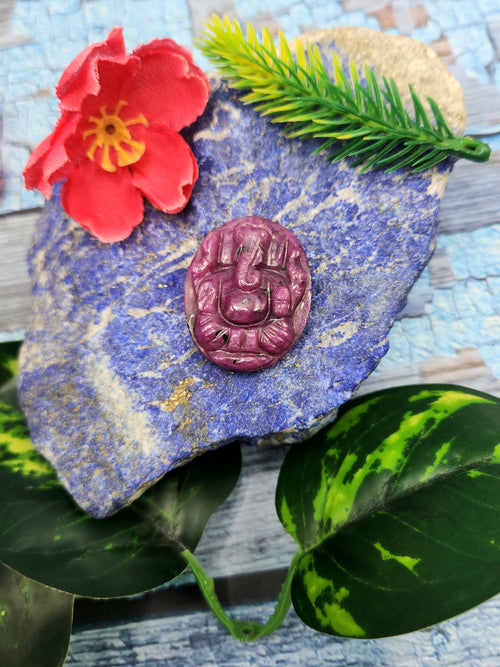 Ruby Ganesha Carving Pendant - Uniting Tradition with Modern Sophistication | Gemstone Pendant | Birthday Gift | Daughter's Day Gift | Mother's Day Gift