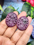 Ruby Floral Carving Pair Of Loose Gemstone For Pendant/Earrings - History, Symbolism and Modern Appeal
