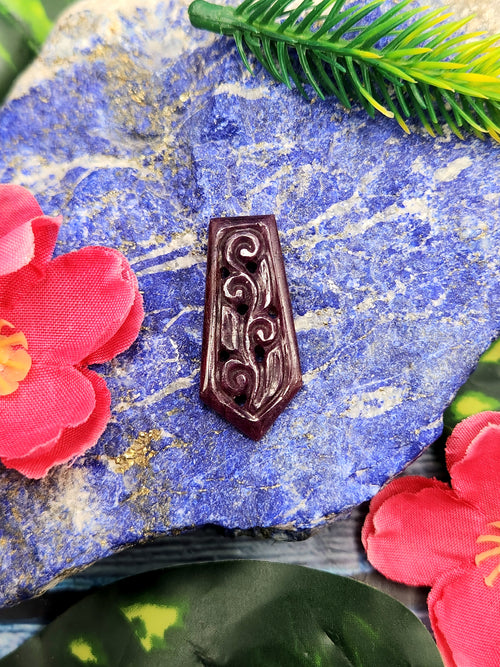 Ruby Floral Carving Pendant - History, Symbolism and Modern Appeal | Gemstone Pendant | Birthday Gift | Daughter's Day Gift | Mother's Day Gift