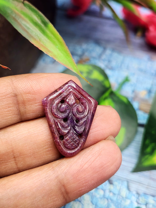 Ruby Floral Carving Pendant - History, Symbolism and Modern Appeal | Gemstone Pendant | Birthday Gift | Daughter's Day Gift | Mother's Day Gift